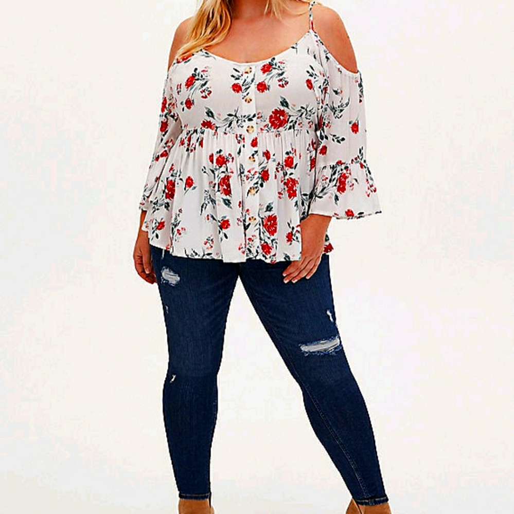 Ivory Gauze Blouse NWT Gorgeous Flowy Top - Picture 1 of 5